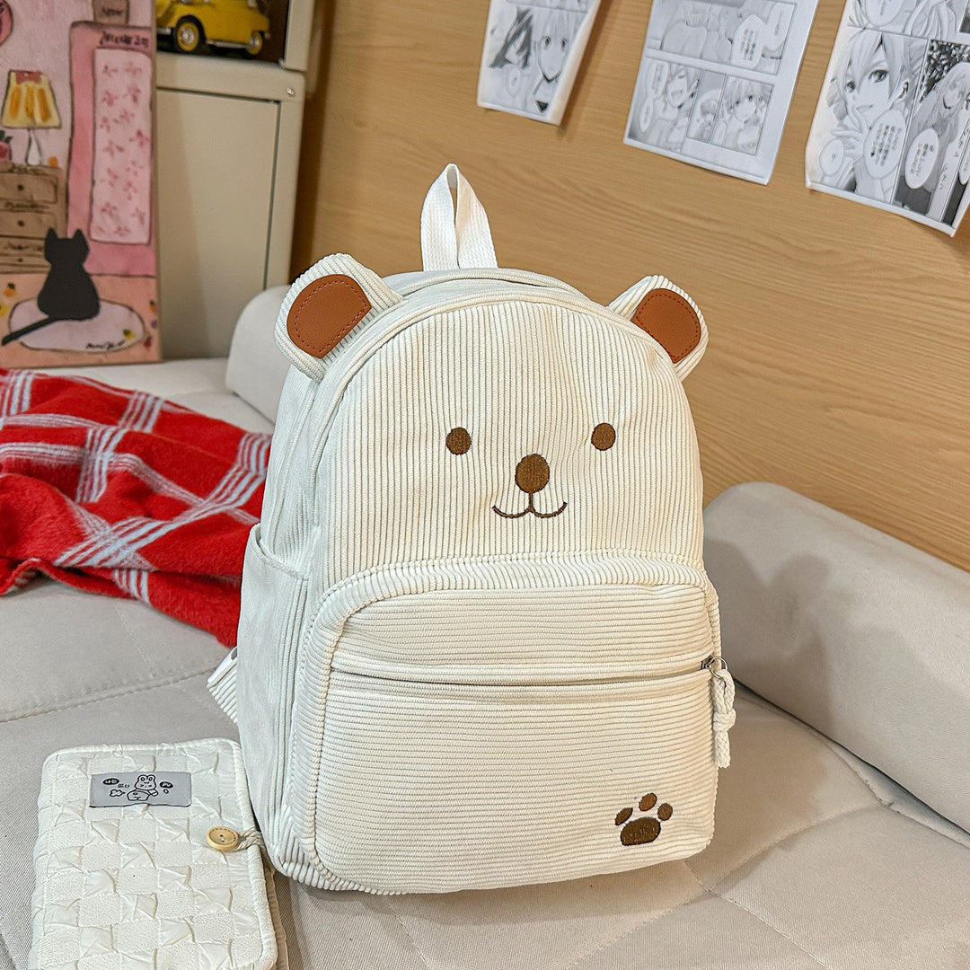 Backpack with Cute Bear Design and Practical Compartments Stornfield
