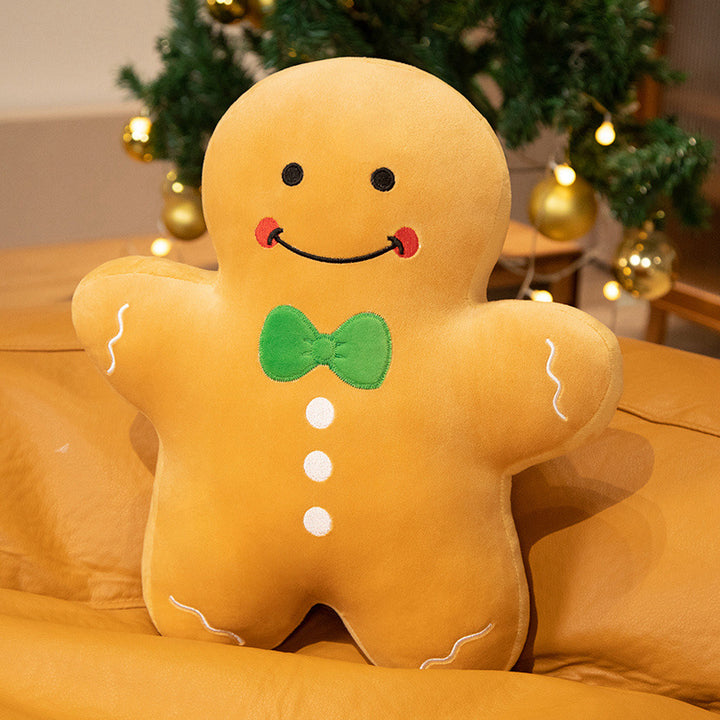 Plush Snowman Decorative Cuddle Pillow with Embroidered Face, Scarf & Pom-Pom Hat Stornfield
