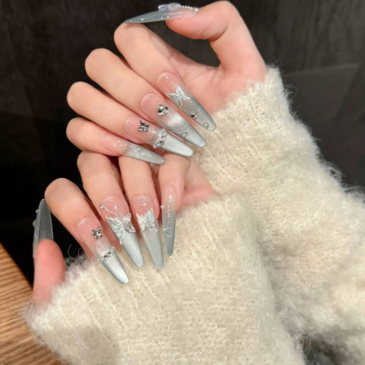 Glossy Natural Finish Press-On Nail Set