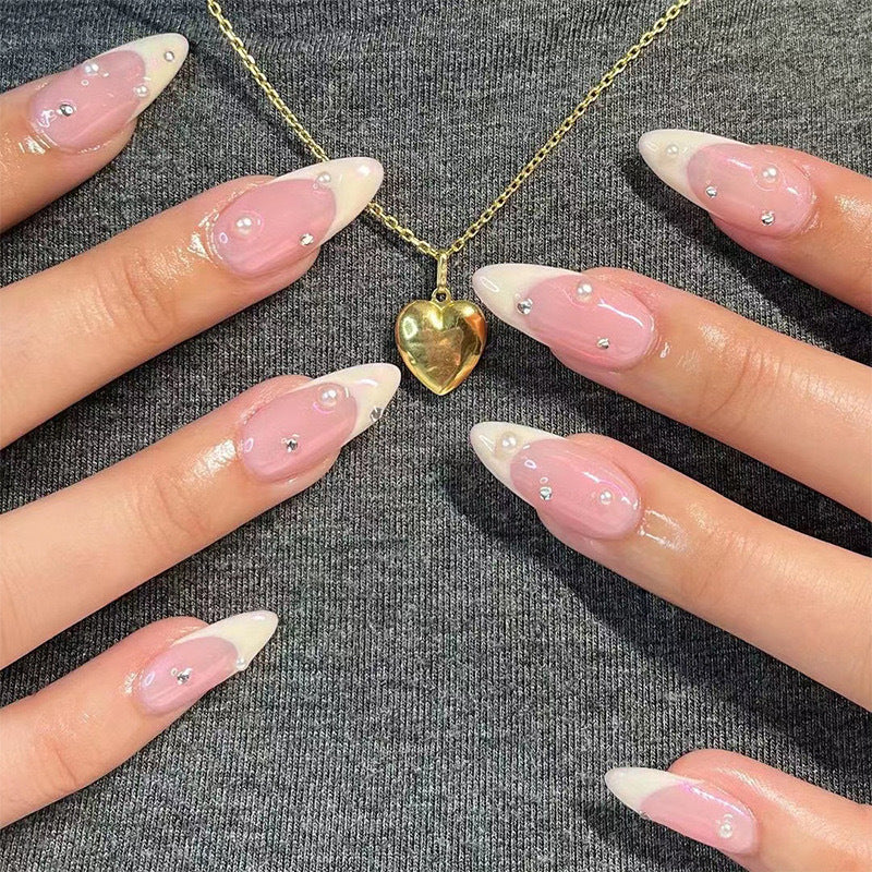 Artificial nail set with luxurious 3D accents and glitter embellishments Stornfield