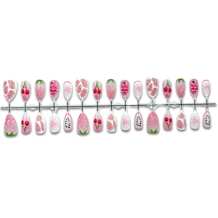 Fruit-Themed Artistic Press-On Nail Collection