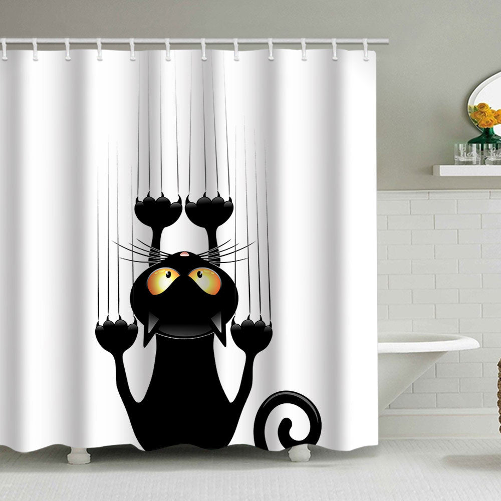 Artistic Dog Illustration Shower Curtain Stornfield