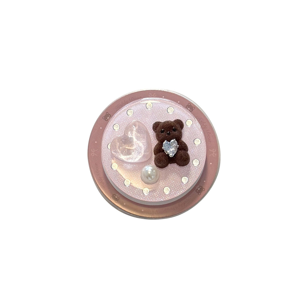 Decorative handheld mirror with bear motif Stornfield