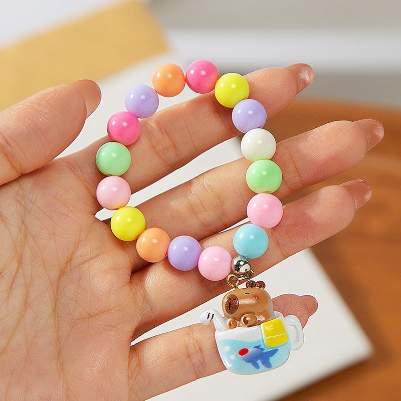 Colorful children's bracelet with crafted pendant Stornfield