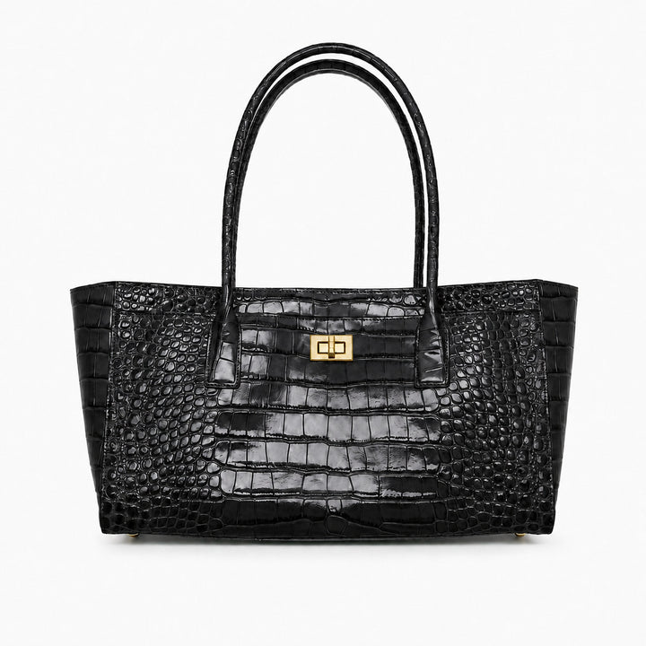 Elegant Crocodile Pattern Tote Bag