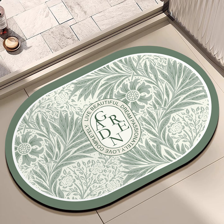 Decorative Oval Indoor Mat for Home
