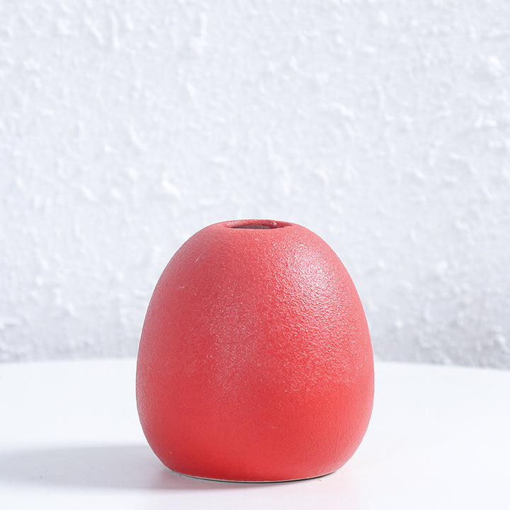 Contemporary Egg-Shaped Ceramic Flower Vase Stornfeild