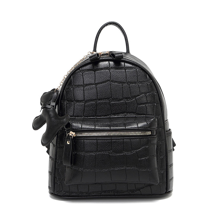 Crocodile-Embossed Mini Chic Backpack Stornfield