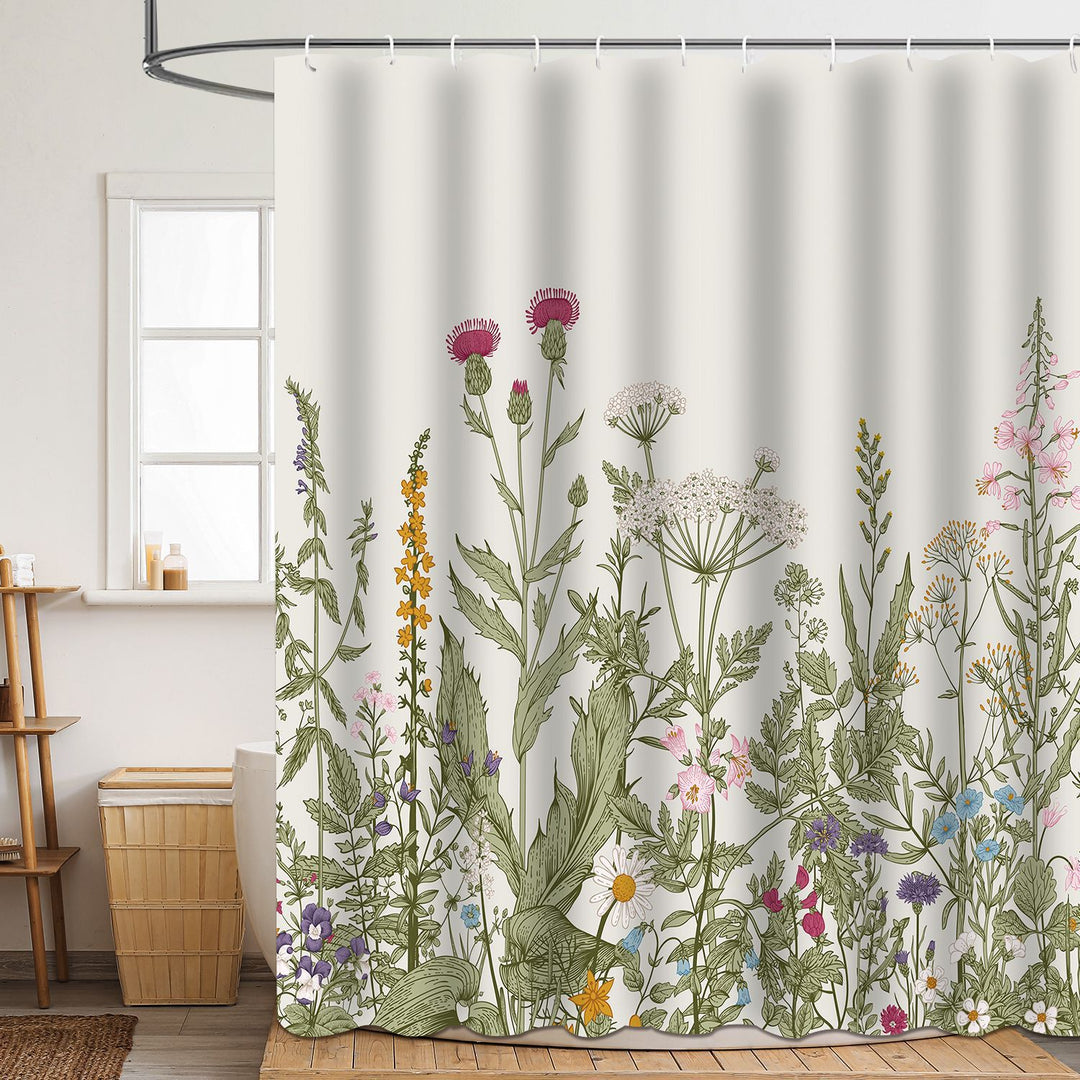 Floral Patterned Bathroom Shower Curtain Stornfield