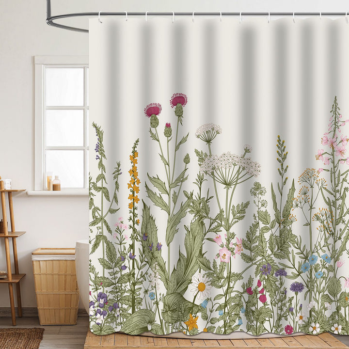 Floral Patterned Bathroom Shower Curtain Stornfield