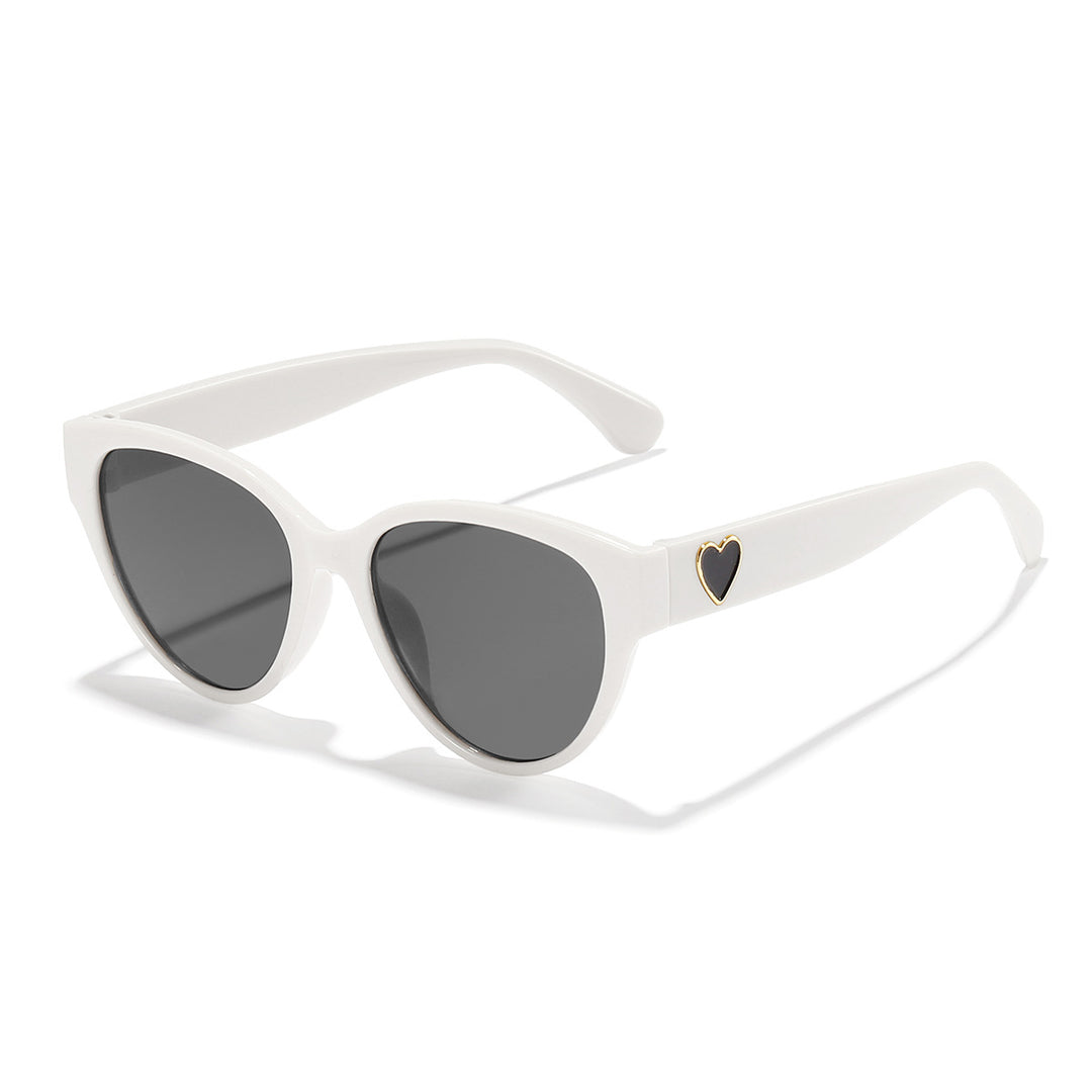 Ladies Cat-Eye Sunglasses with Heart-Shaped Detail and UV Protection Stornfield
