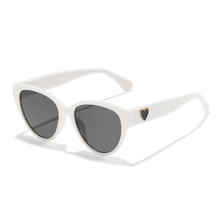 Ladies Cat-Eye Sunglasses with Heart-Shaped Detail and UV Protection Stornfield