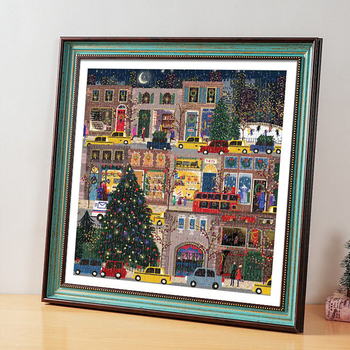 Artistic Holiday-Themed Puzzle Art Frame