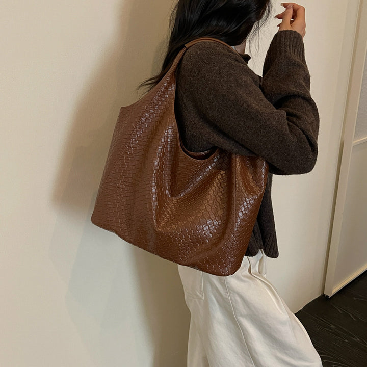 Woven Leather Tote Bag