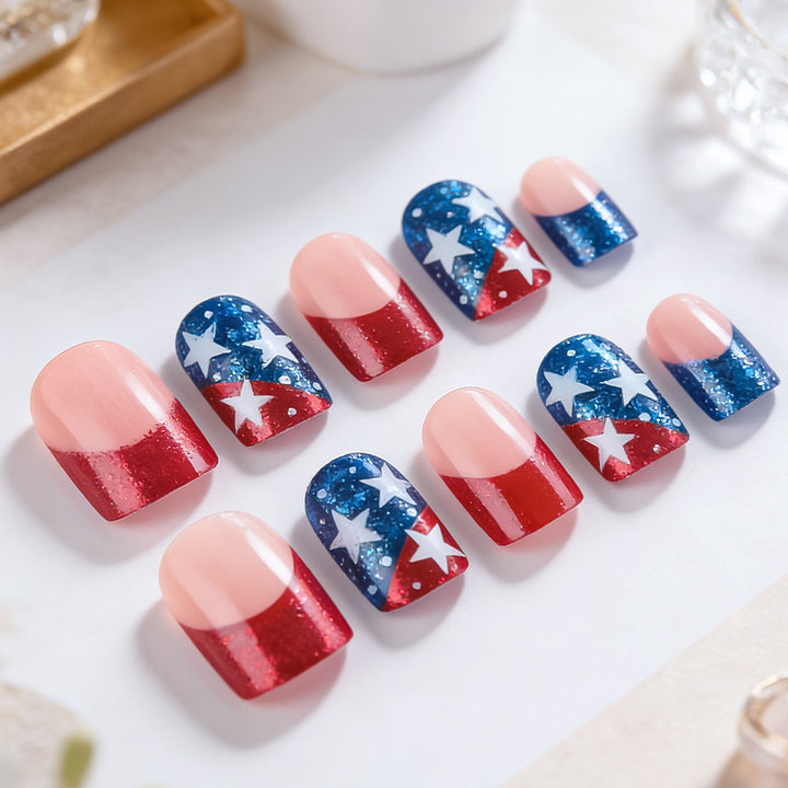 Seasonal Glitter Star Press-On Nails Stornfield