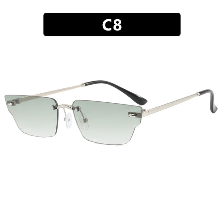 Women's geometric sunglasses with delicate frame and transparent lenses Stornfield