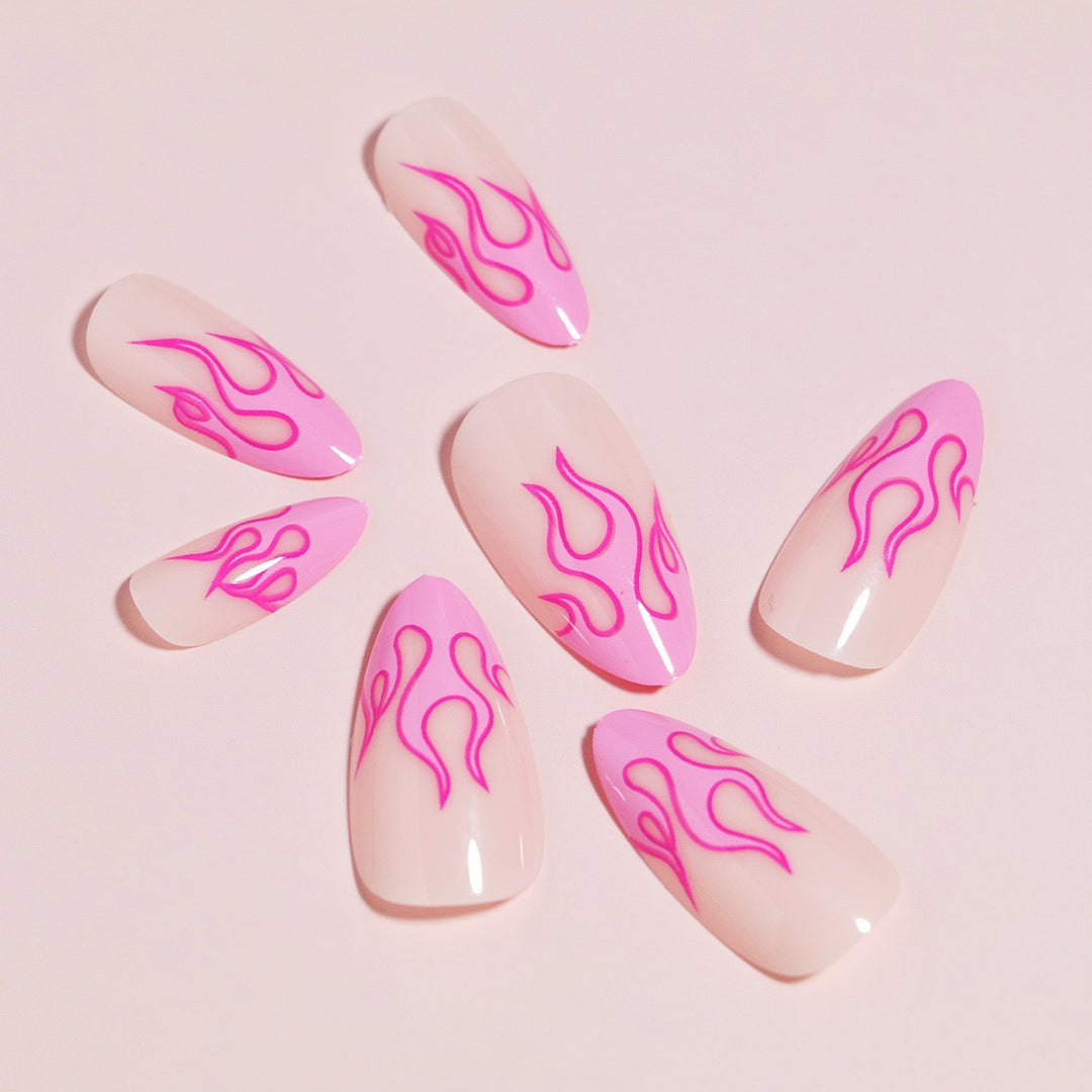 Artistic Flame Design Press-On Nails Stornfield