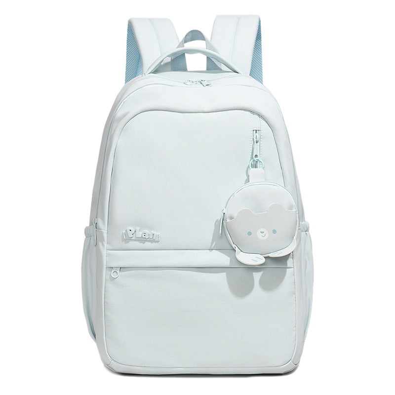 Versatile Daily Backpack with Cute Plush Keychain Stornfield