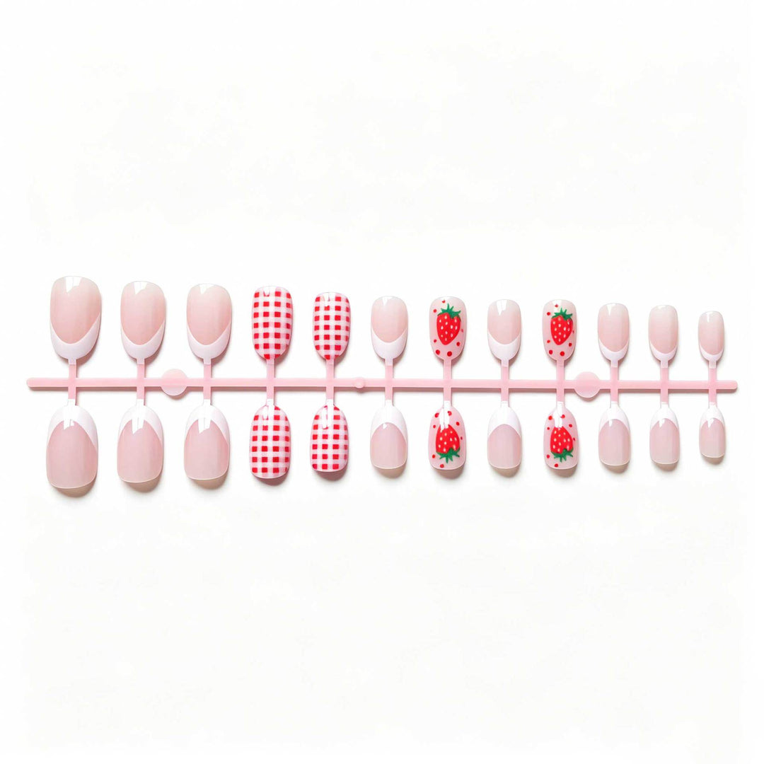 Strawberry-Themed Nail Art Kit
