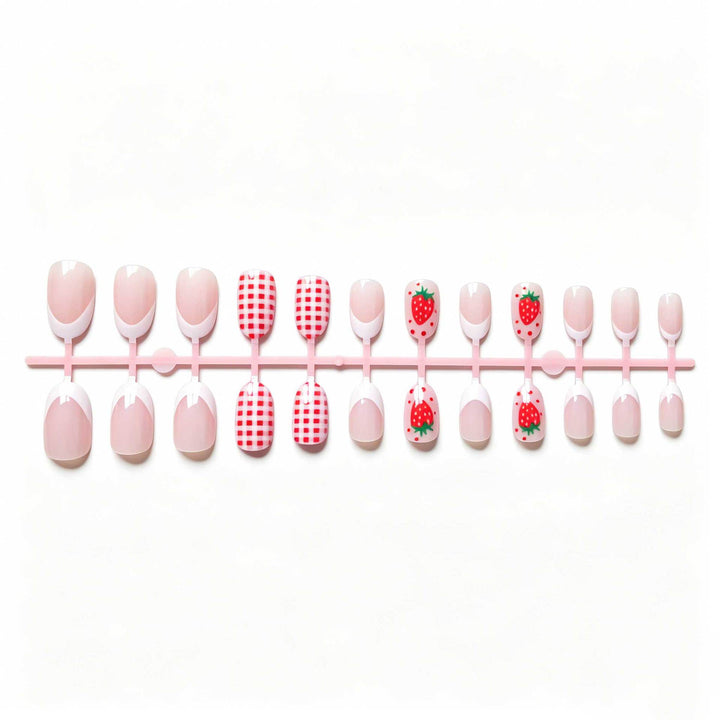 Strawberry-Themed Nail Art Kit