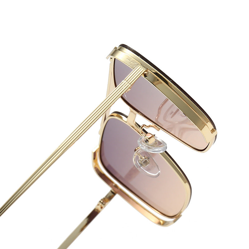 Women's fashionable square sunglasses with elegant metal frame Stornfield