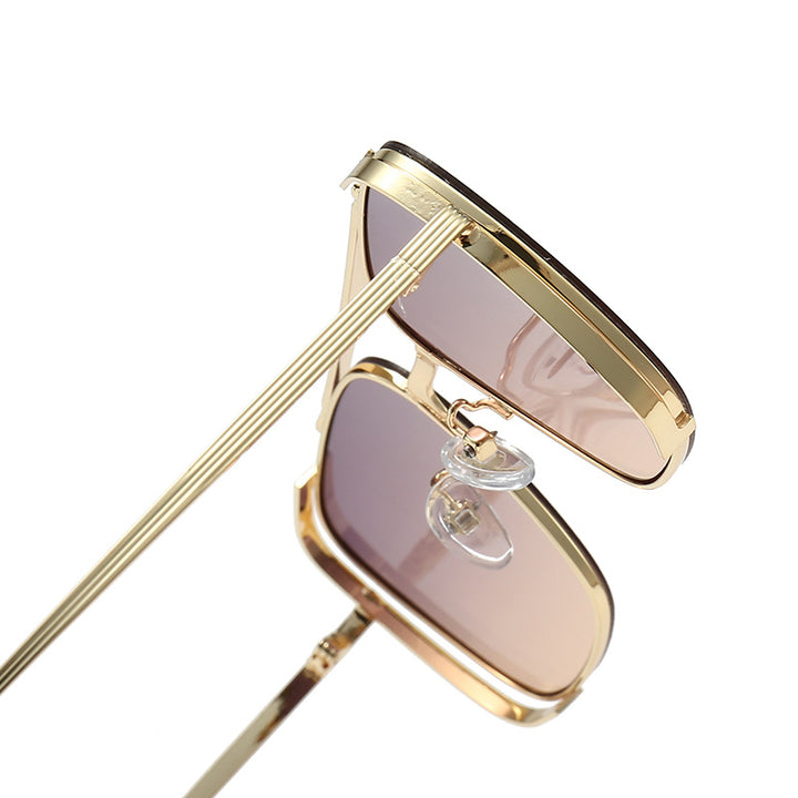 Women's fashionable square sunglasses with elegant metal frame Stornfield