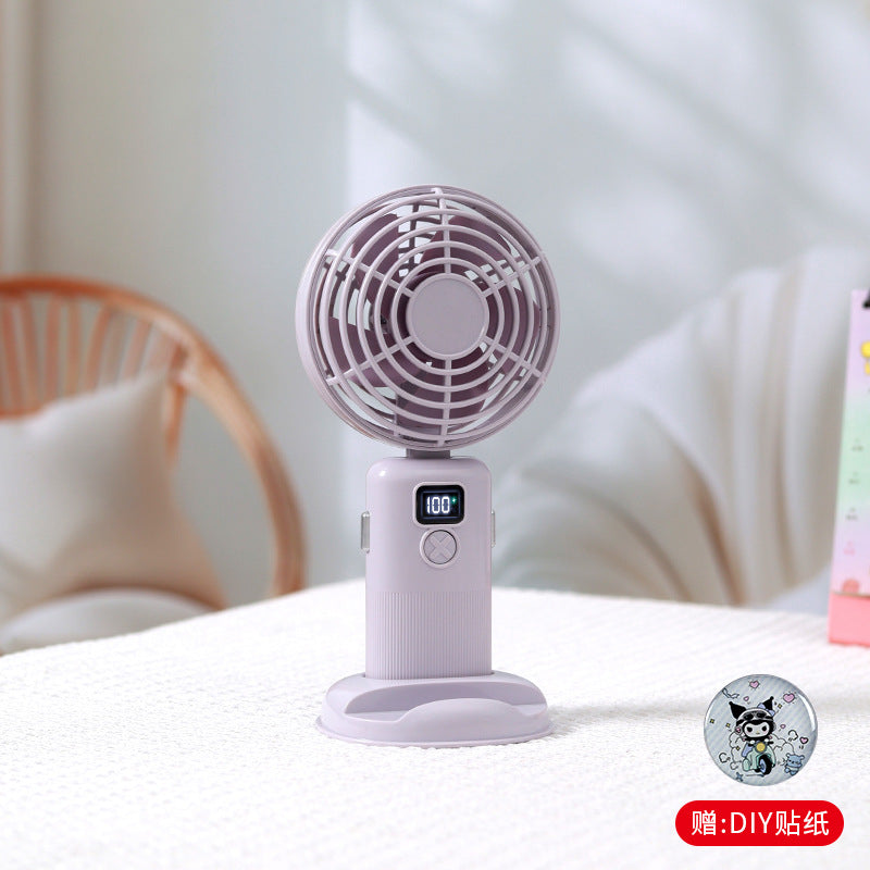 Women portable mini fan with digital speed display Stornfield