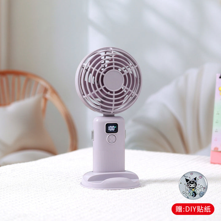 Women portable mini fan with digital speed display Stornfield