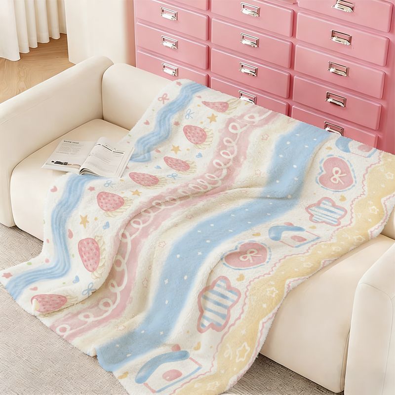 Soft Plush Floral Pattern Throw Blanket