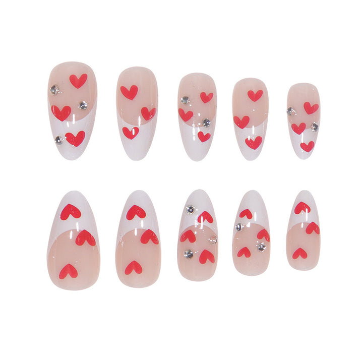 Heart-Design Stiletto Press-On Nails Stornfield
