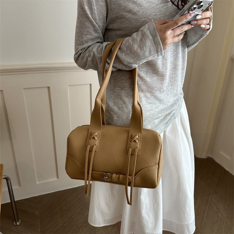 Modern Textured Handheld Satchel