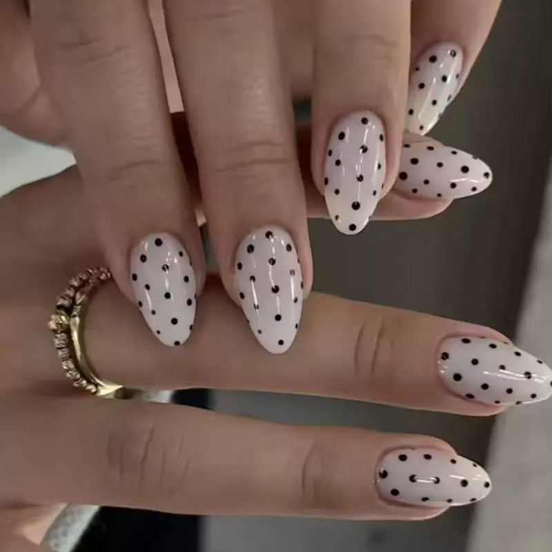 Nail art set with stylish polka dot design Stornfield