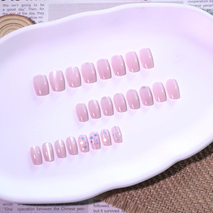 Elegant artificial nails with glitter details Stornfield