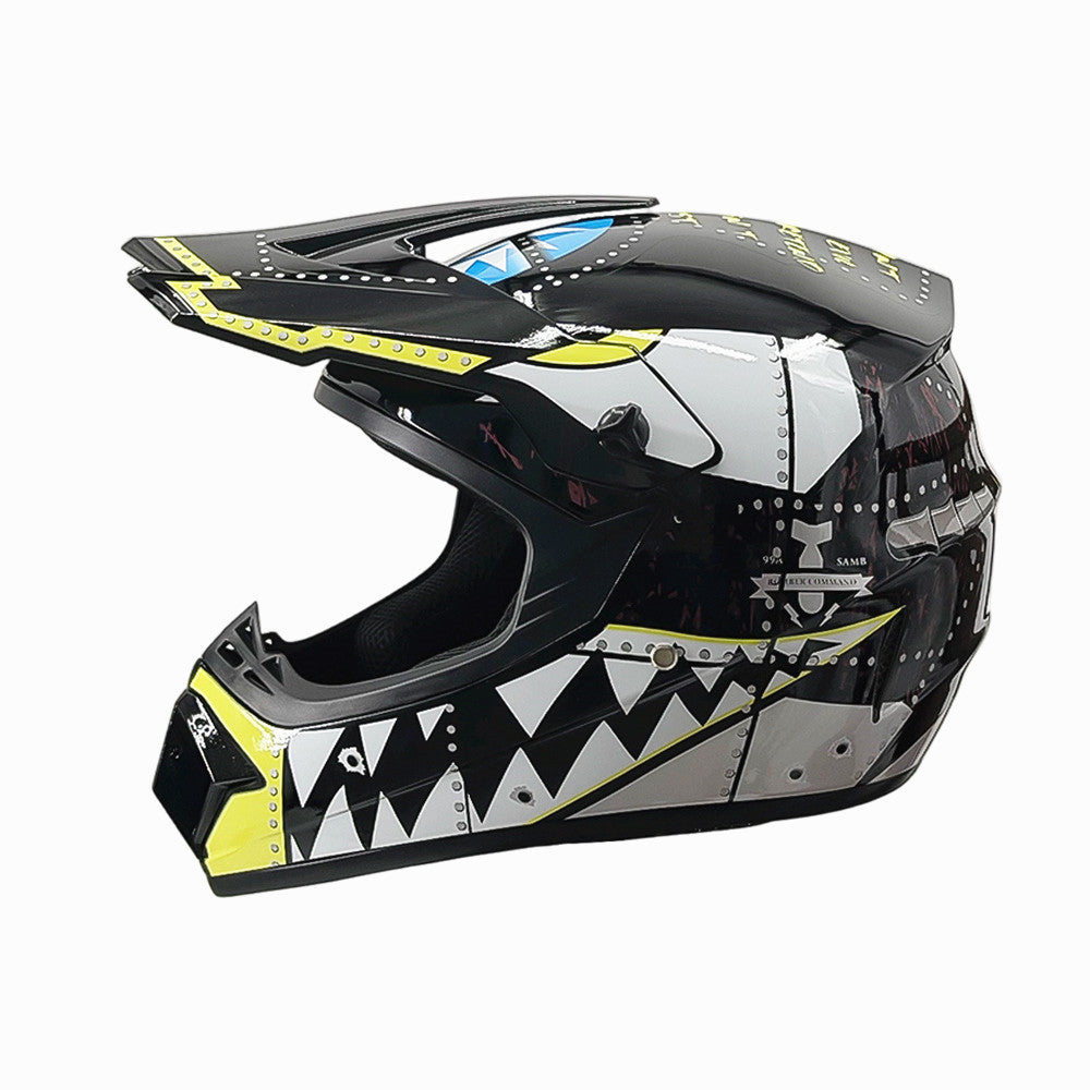 full-face motocross helmet with extended visor and reinforced chin guard Stornfield