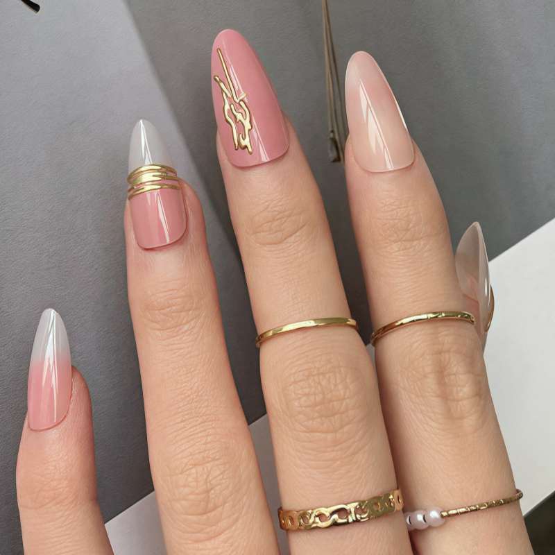 Elegant Gradient Press-On Nails Stornfield