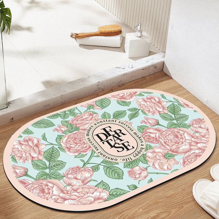 Floral Patterned Bath Mat Stornfield