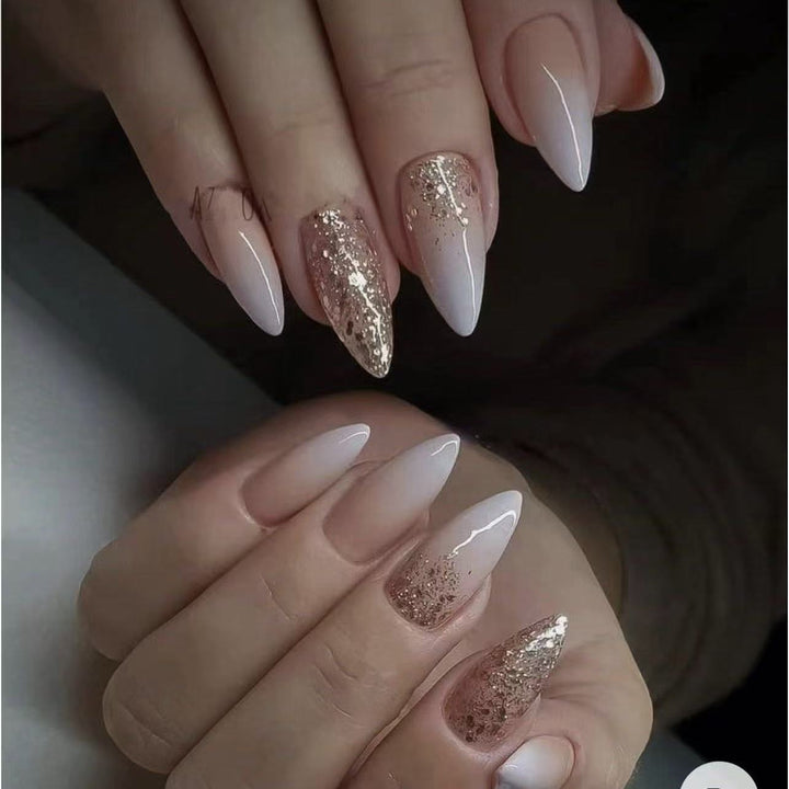 Elegant artificial nails with glitter accents and modern designs Stornfield