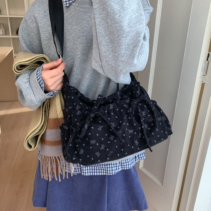 Stylish Floral Embellished Hobo Bag