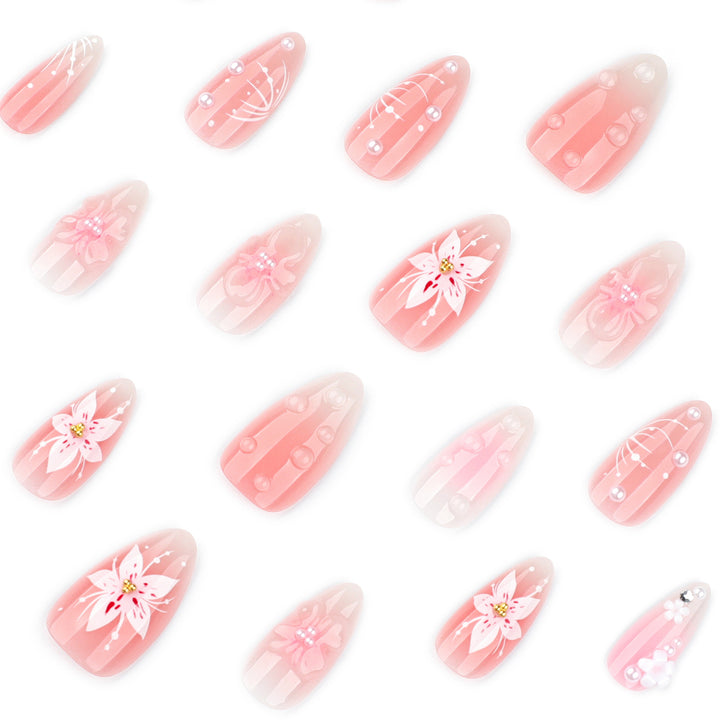 Artistic and creative nail extensions with floral accents Stornfield