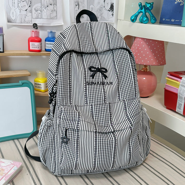 Casual Striped Backpack Stornfield