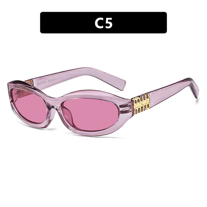 Women’s fashionable sunglasses in a curved design with luxurious details Stornfield