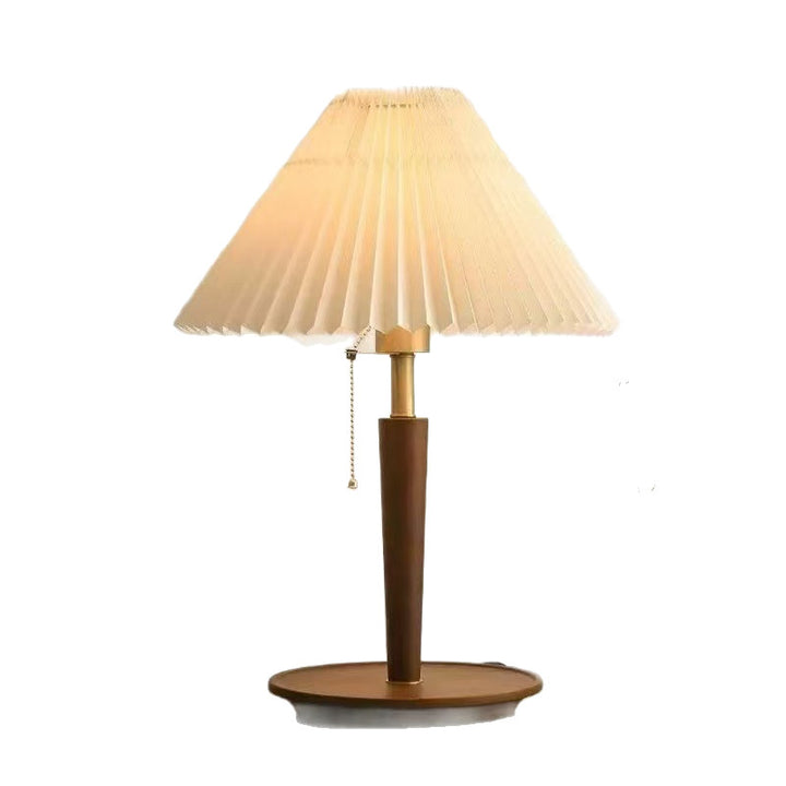 Elegant Table Lamp with Pleated Shade