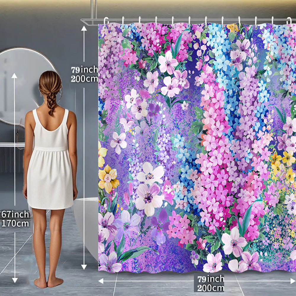 Butterfly-Inspired Floral Shower Curtain Stornfield