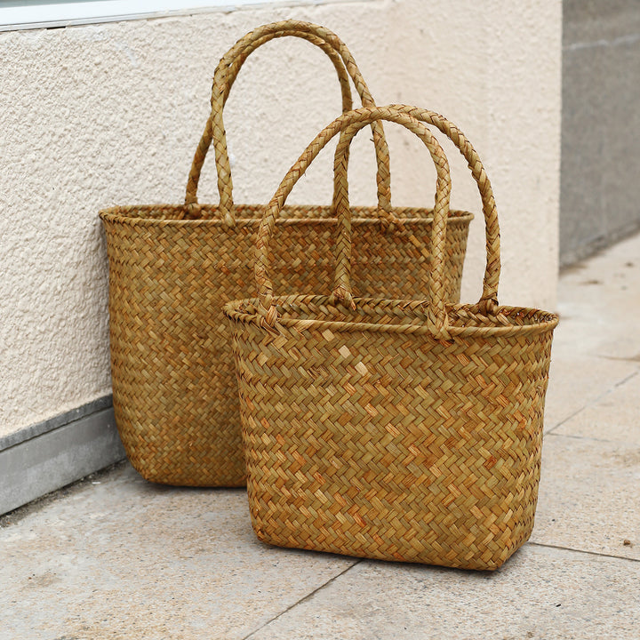 Unisex shopping bag made of braided natural material Stornfield