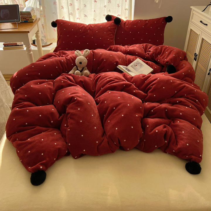Cute Plush Animal-Themed Duvet Cover Set