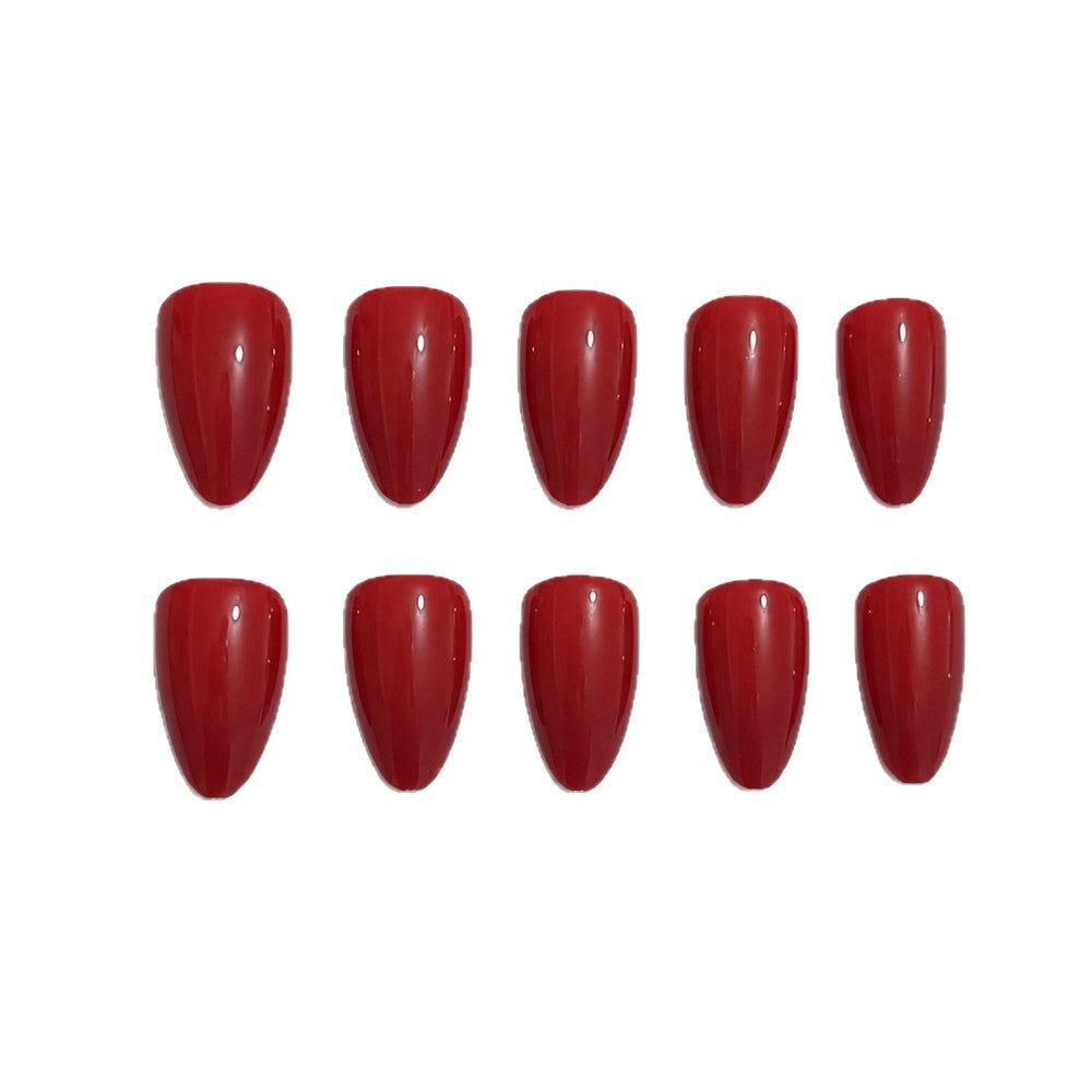 Almond-Shaped Glossy Press-On Nails Stornfield