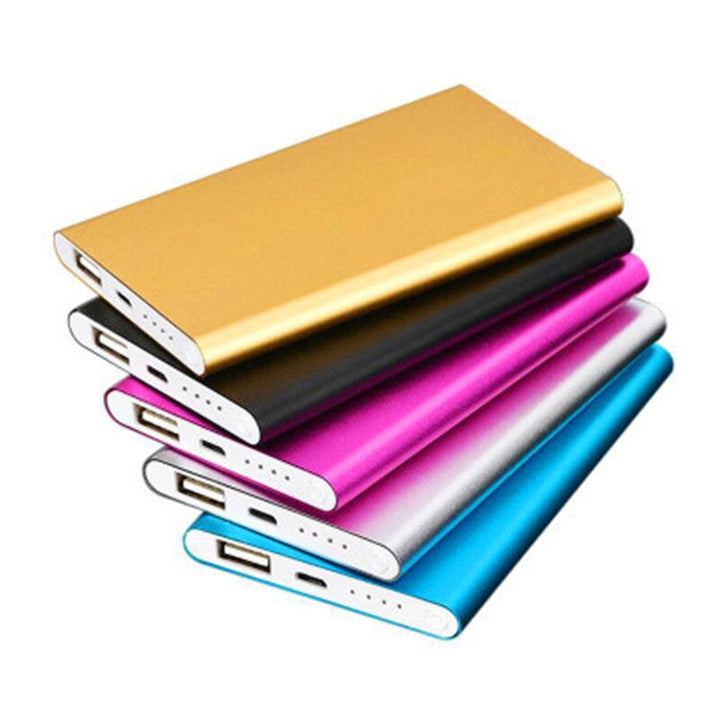 Slim aluminum portable power bank with dual USB output Stornfield
