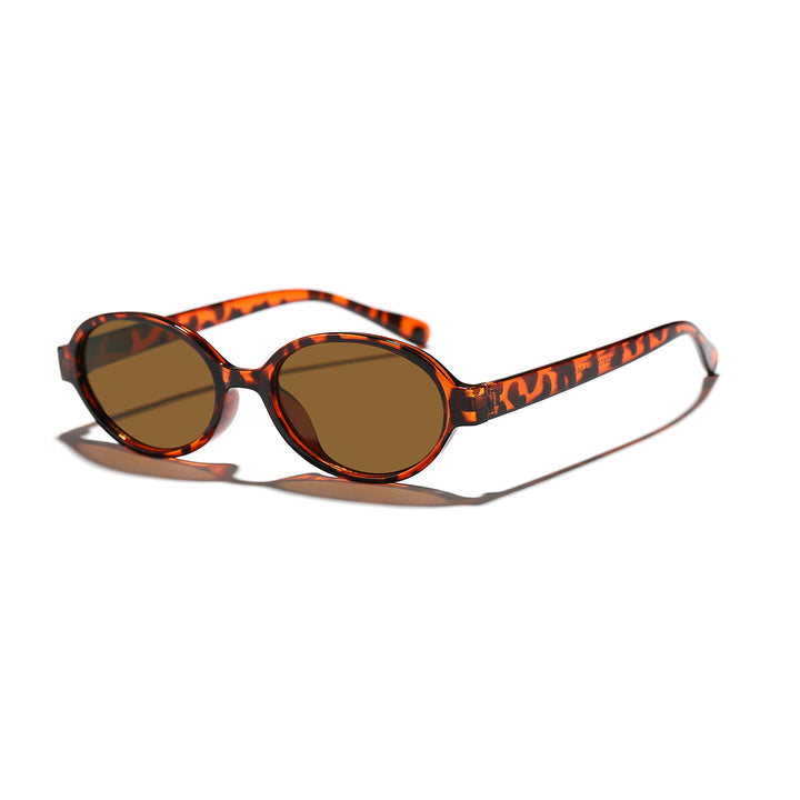 Women's fashionable oval sunglasses with animal pattern Stornfield