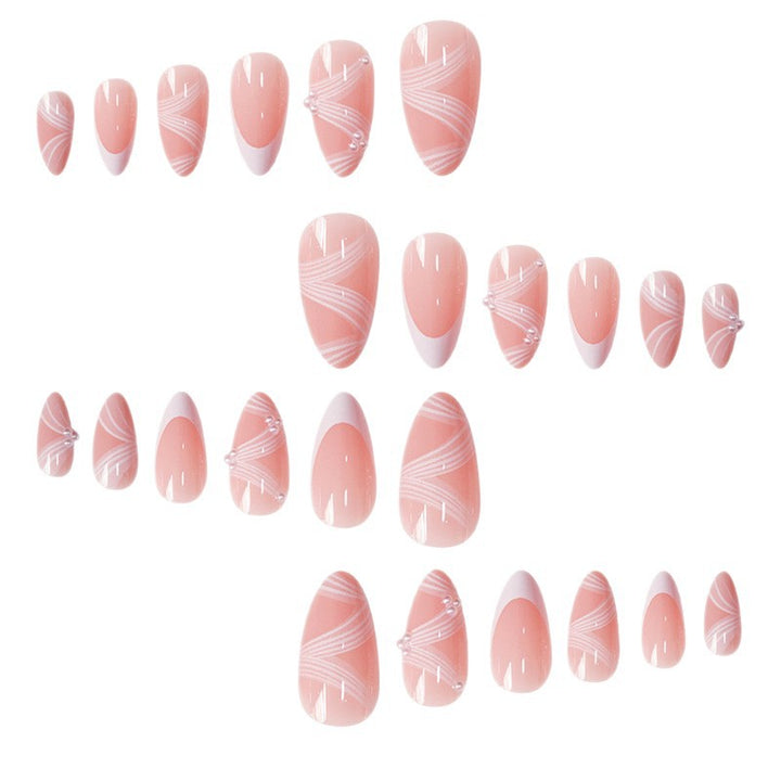 Elegant French Tip Press-On Nails Stornfield