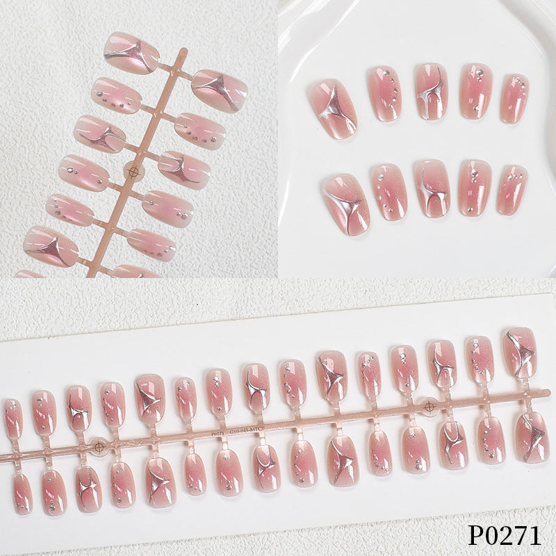 Elegant Artistic Press-On Nail Tips Stornfield